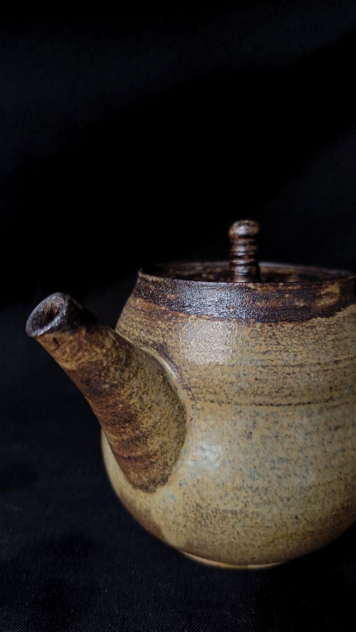Side-Handle Teapot, Ash Glaze, 180 ml