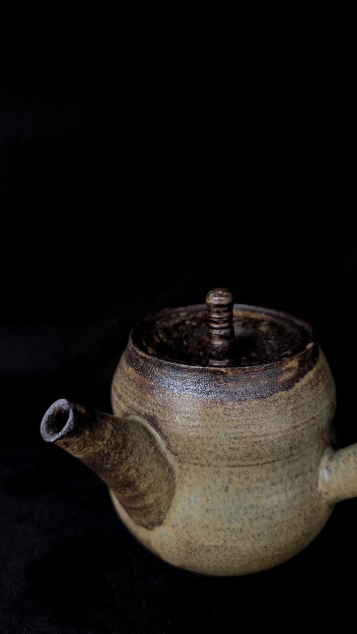Side-Handle Teapot, Ash Glaze, 180 ml