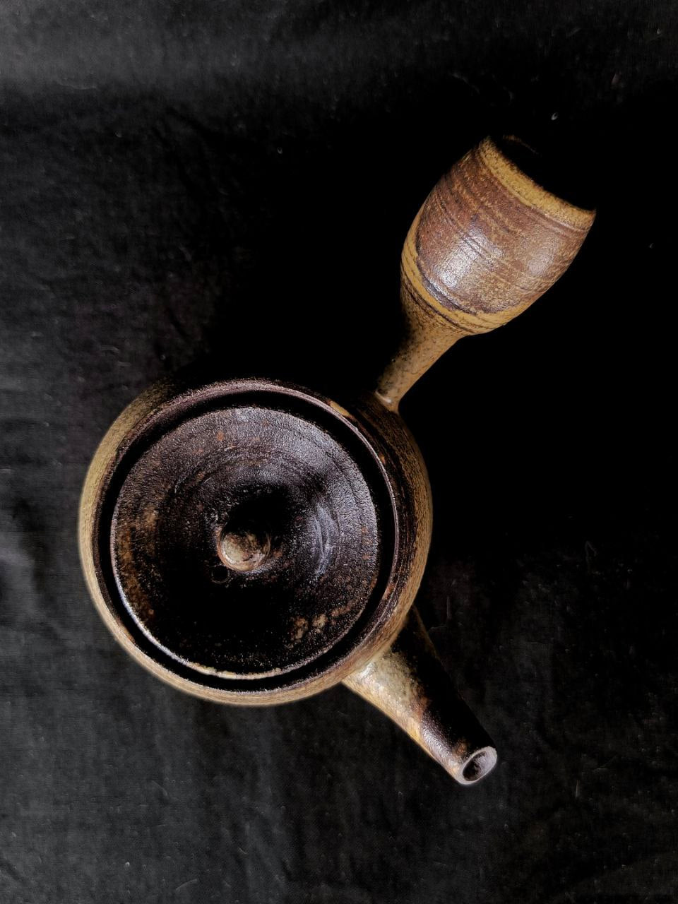 Side-Handle Teapot, Ash Glaze, 180 ml