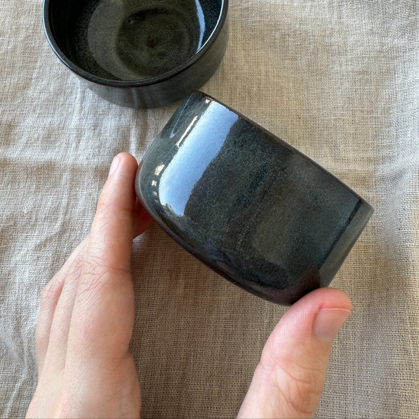 Dark Grey Chamotte Clay Bowl, 100 ml