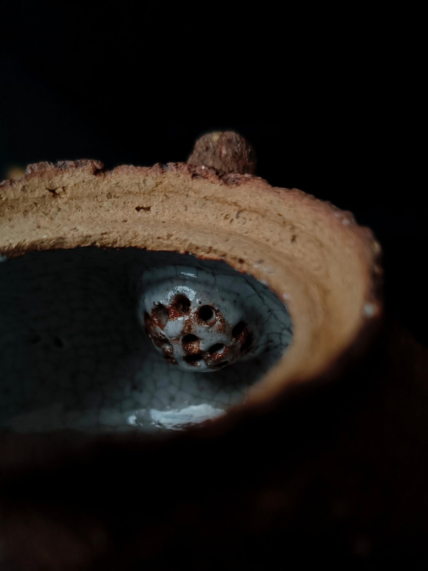 Textured Clay & Ash Glaze Teapot, 170 ml