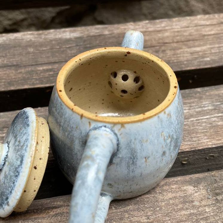 Blue Speckled Clay Teapot, 80 ml