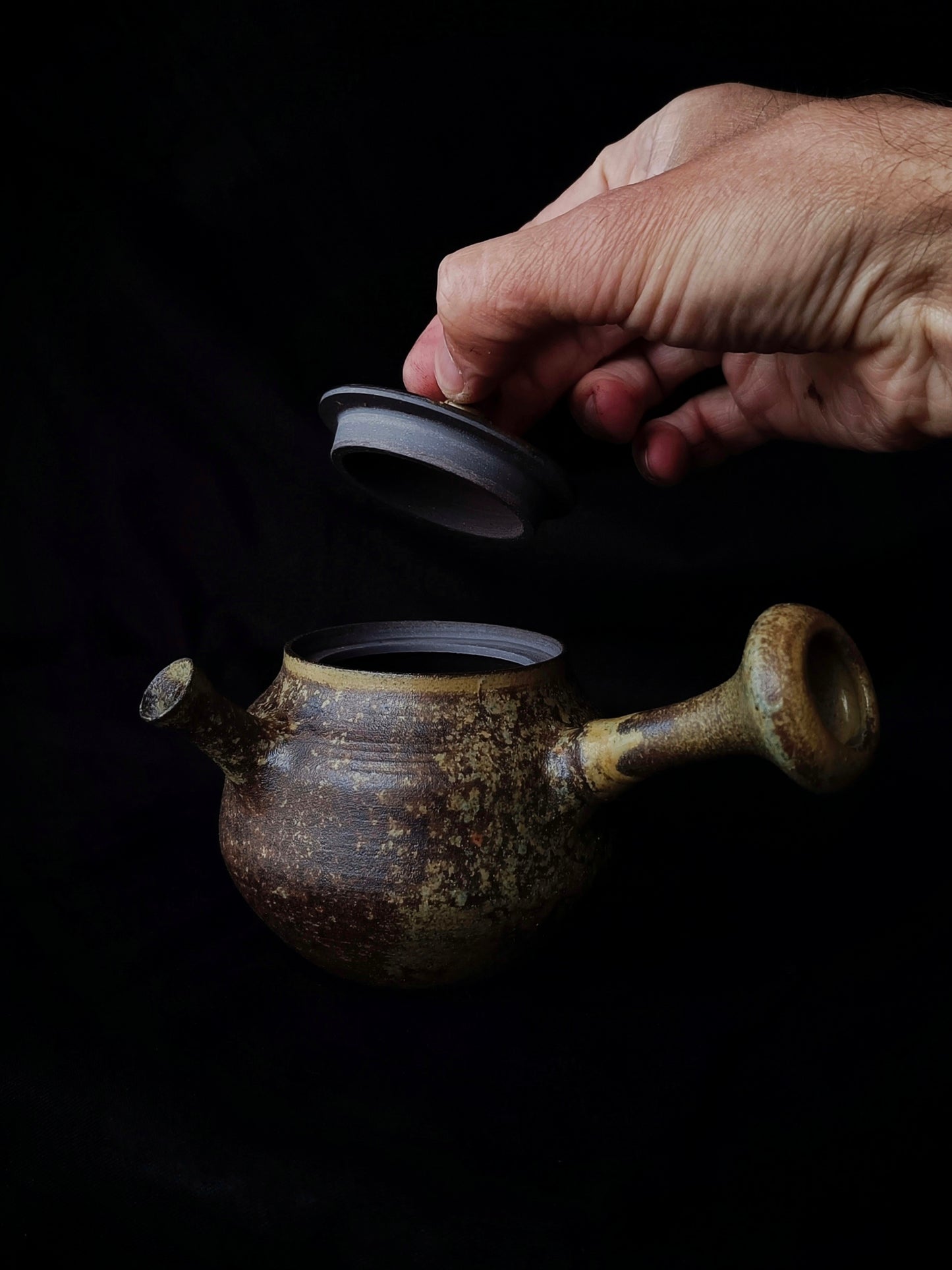 Handcrafted Teapot with Ash Glaze, 200 ml