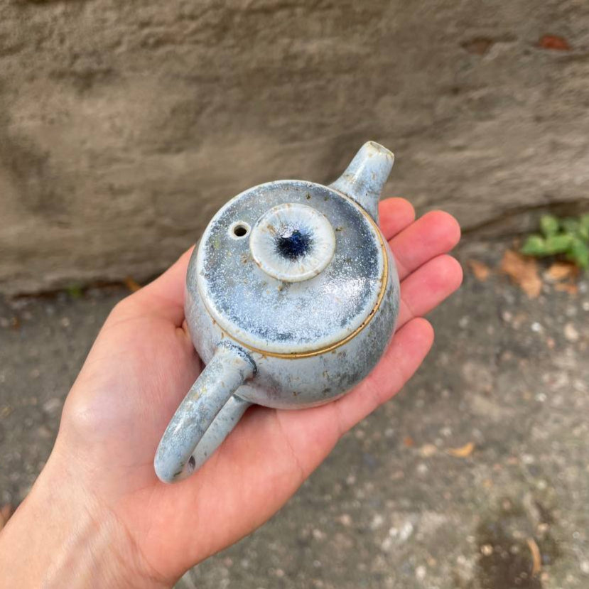 Blue Speckled Clay Teapot, 80 ml