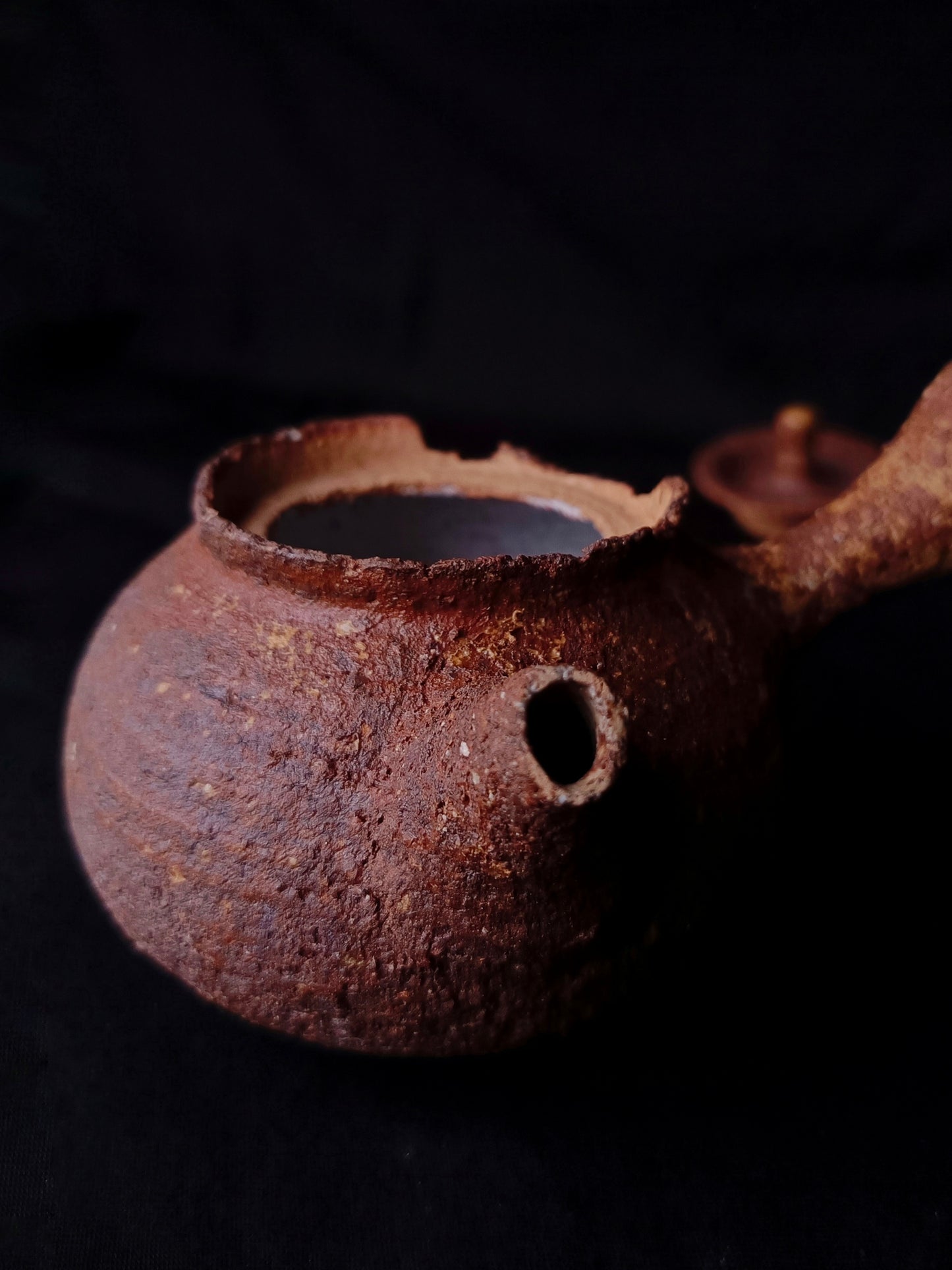 Textured Clay & Ash Glaze Teapot, 170 ml