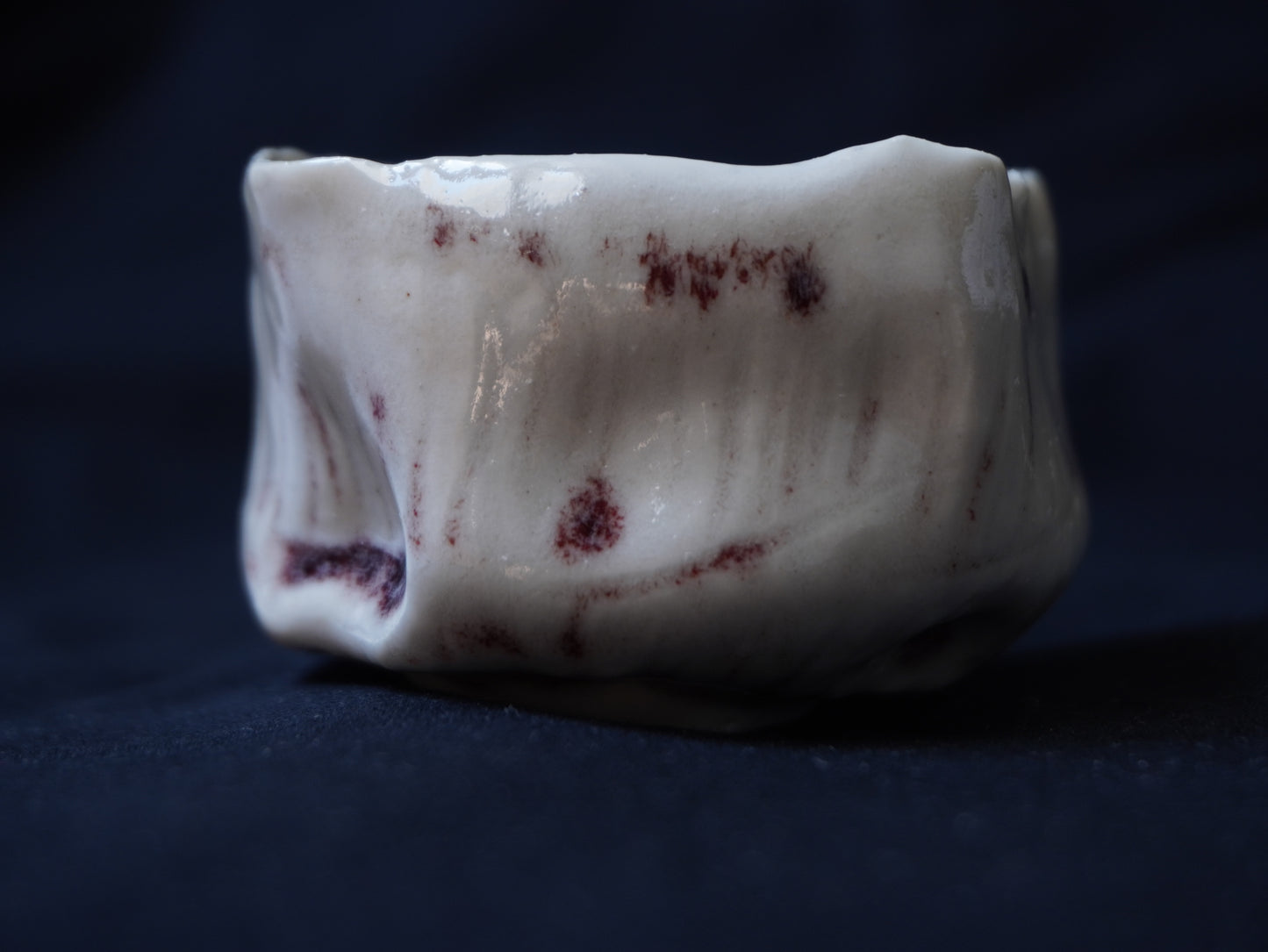 Porcelain Tea Bowl with Deep Red Glaze, 80 ml