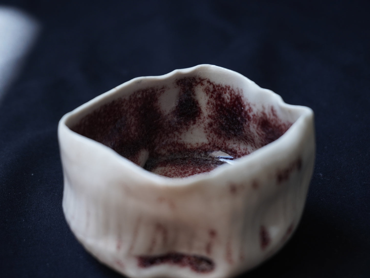 Porcelain Tea Bowl with Deep Red Glaze, 80 ml