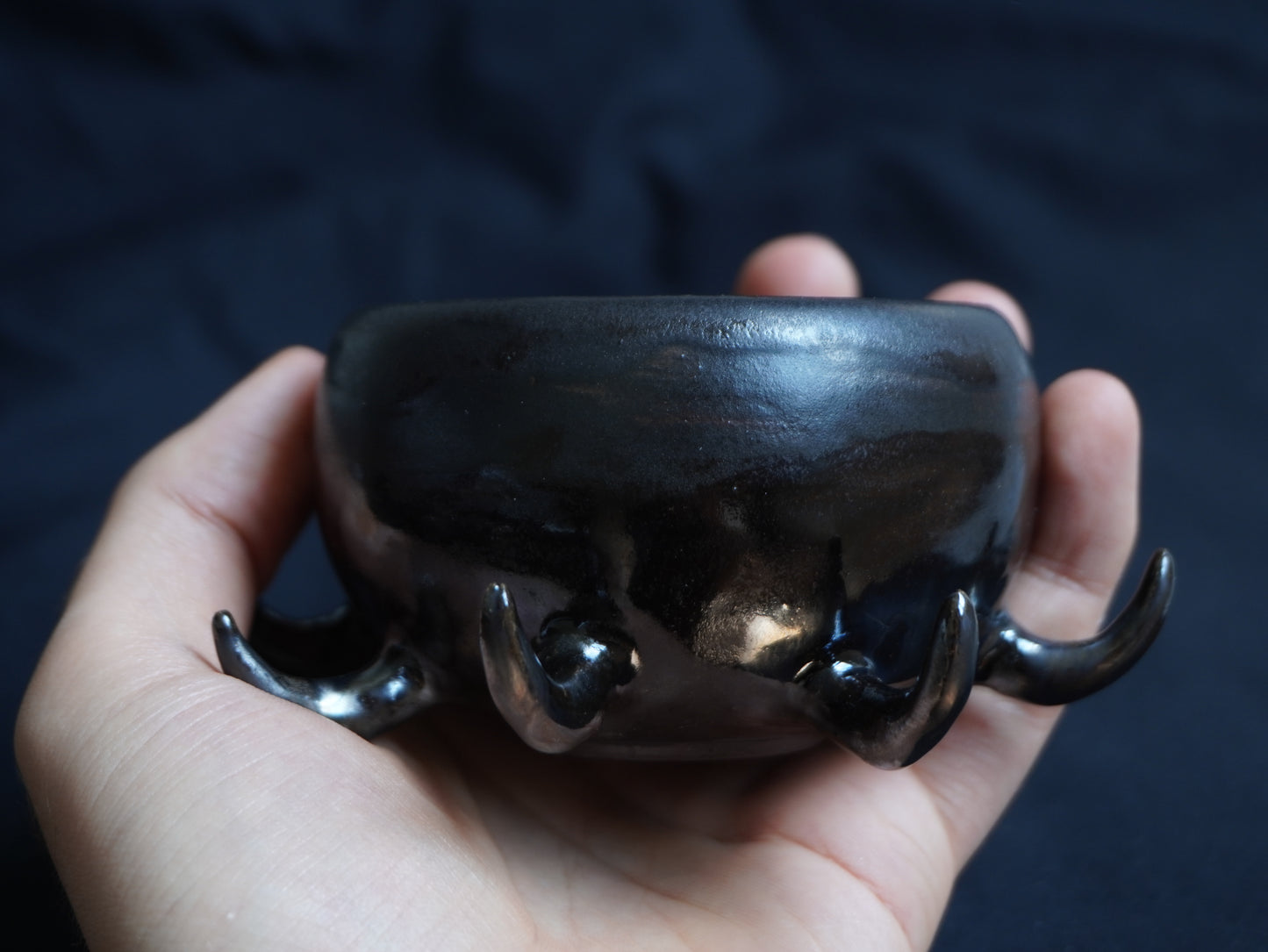 Chamotte Tea Bowl “Demonic”, 160 ml