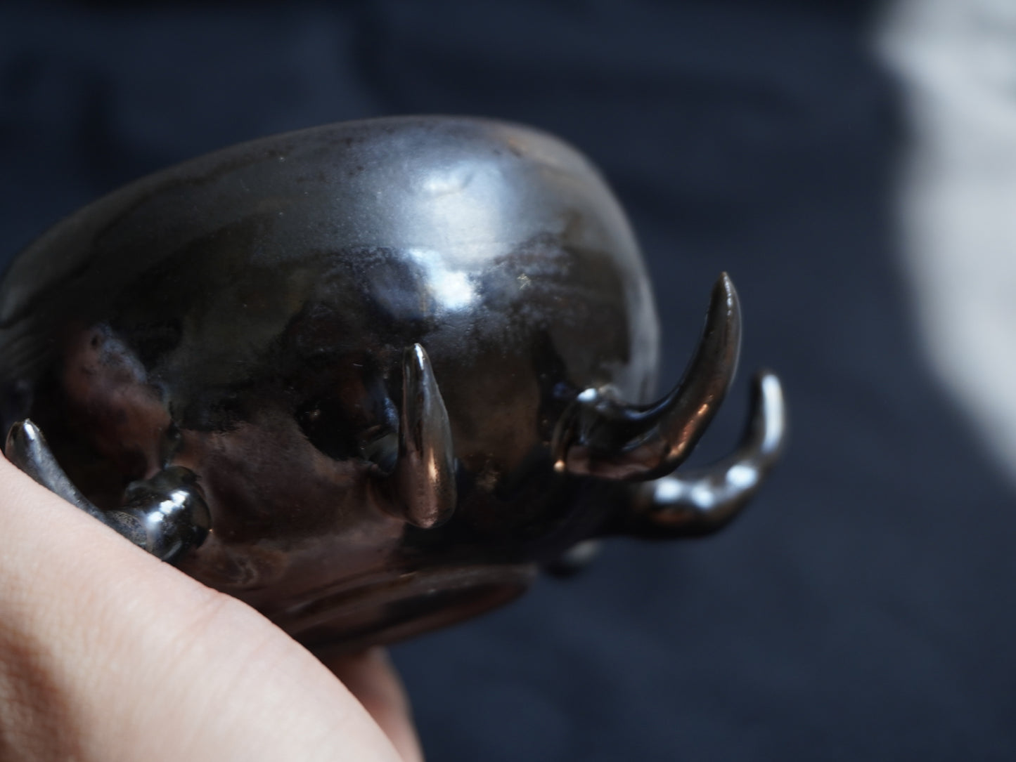 Chamotte Tea Bowl “Demonic”, 160 ml