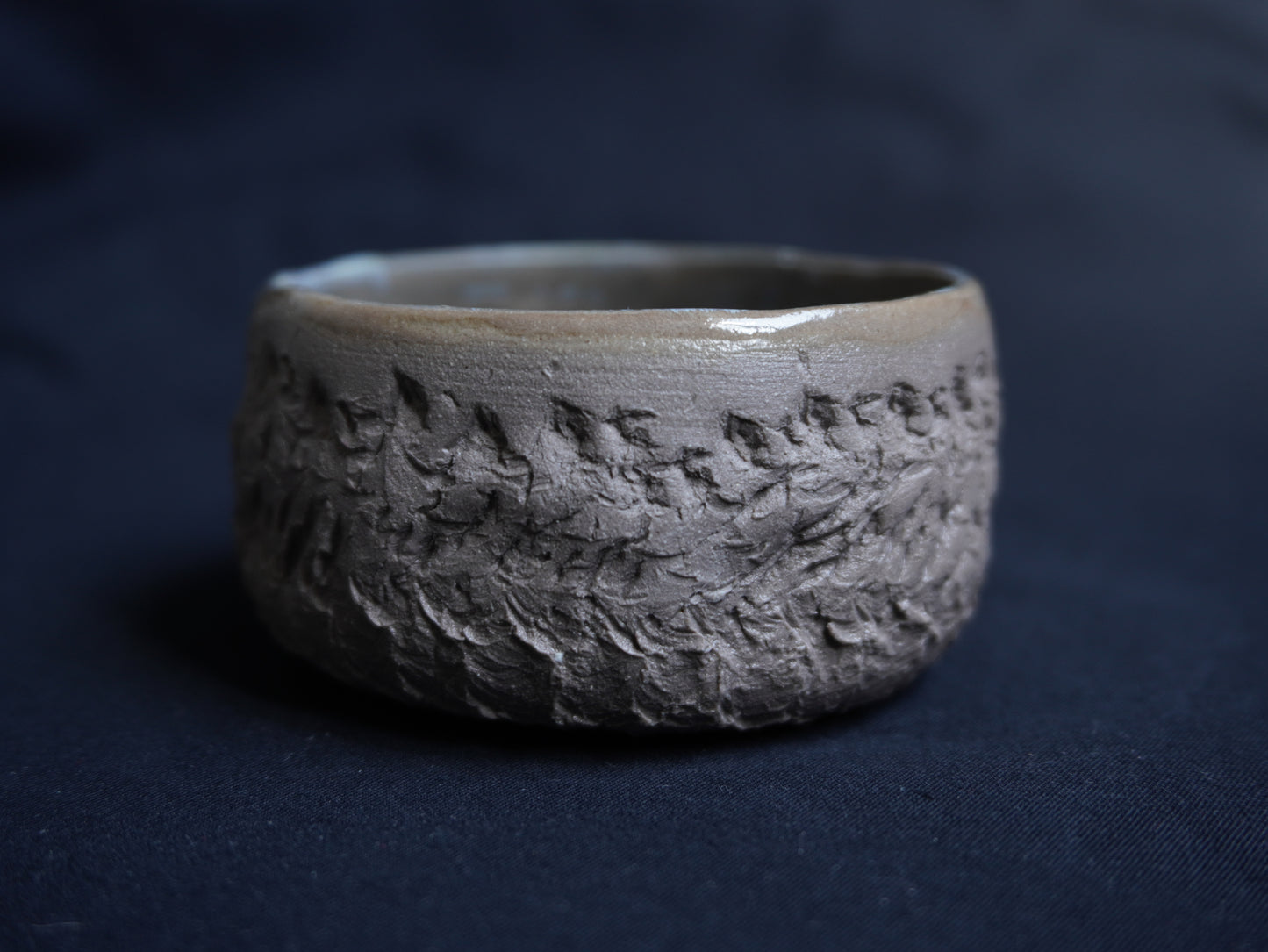 Chamotte Tea Bowl with Natural Pattern, 80 ml