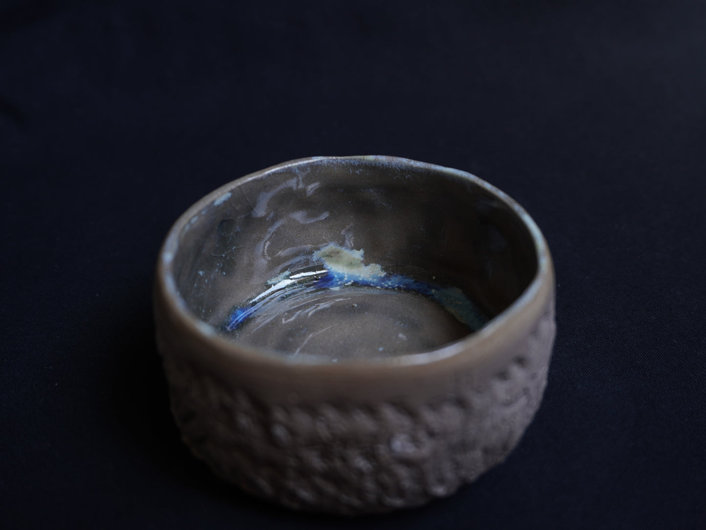 Chamotte Tea Bowl with Natural Pattern, 80 ml