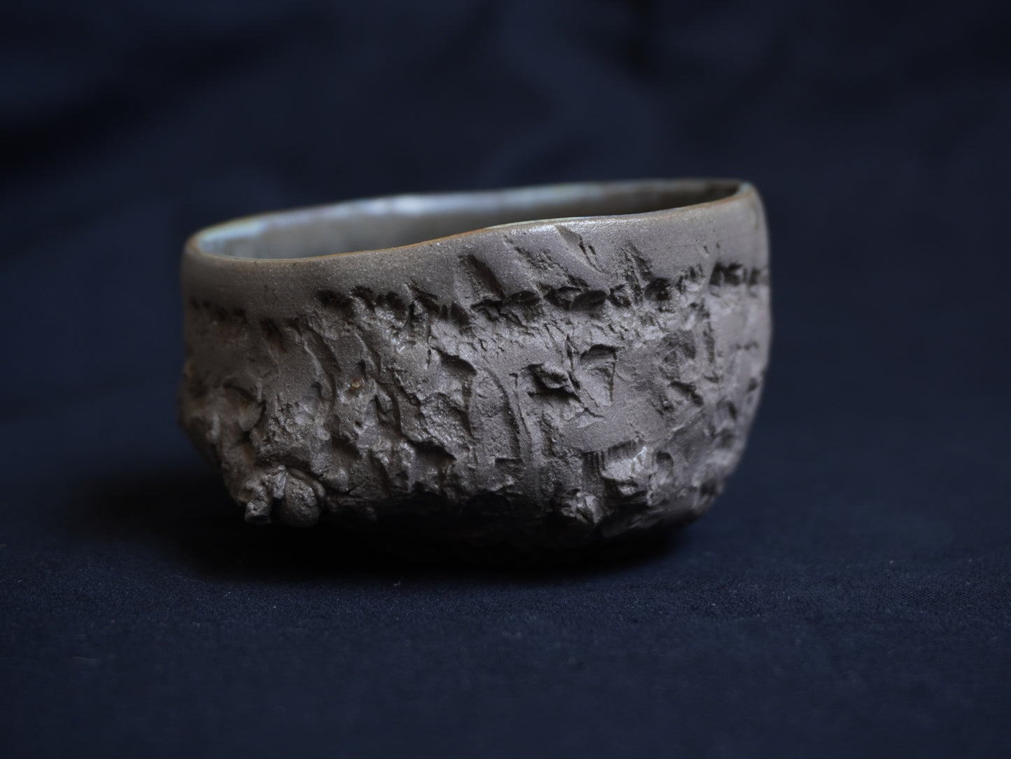 Chamotte Tea Bowl with Natural Pattern, 85 ml