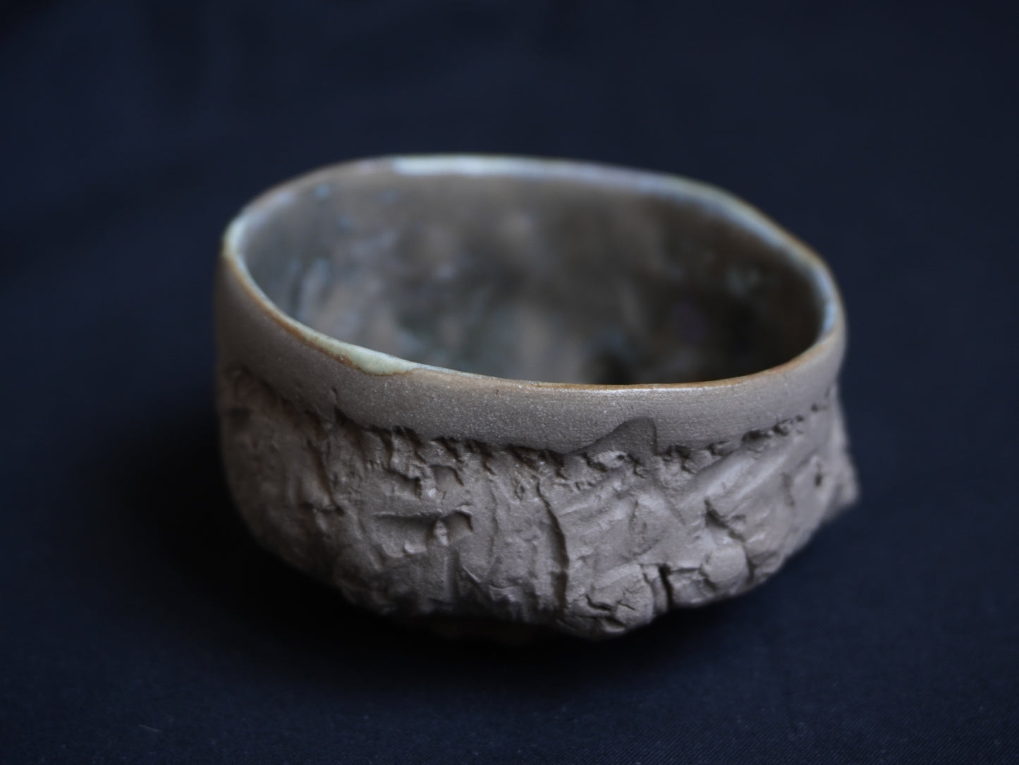Chamotte Tea Bowl with Natural Pattern, 85 ml