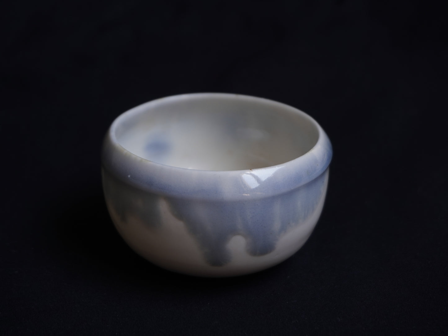 Porcelain Tea Bowl with Blue Frost Patterns, 80 ml