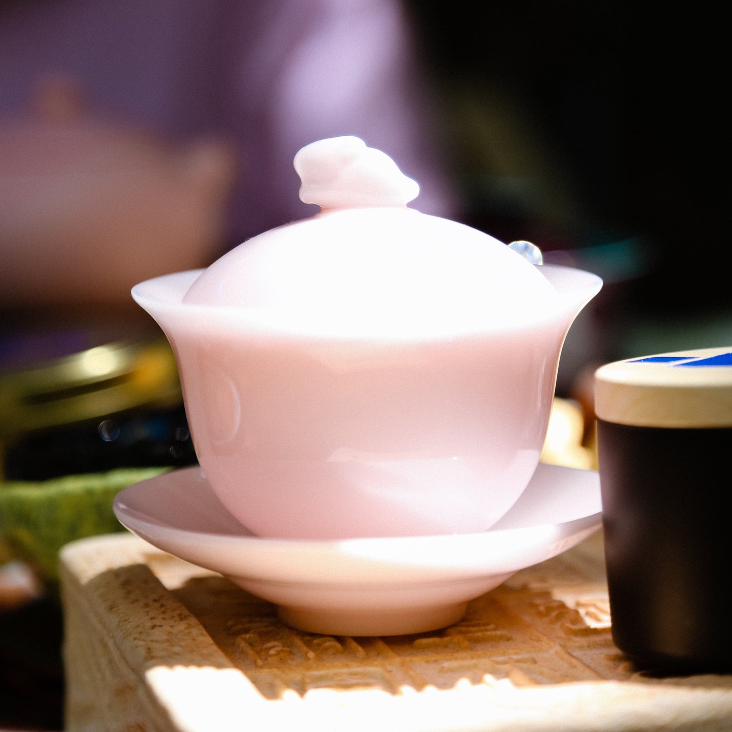 Porcelain Gaiwan, Bunny Lid, 100 ml