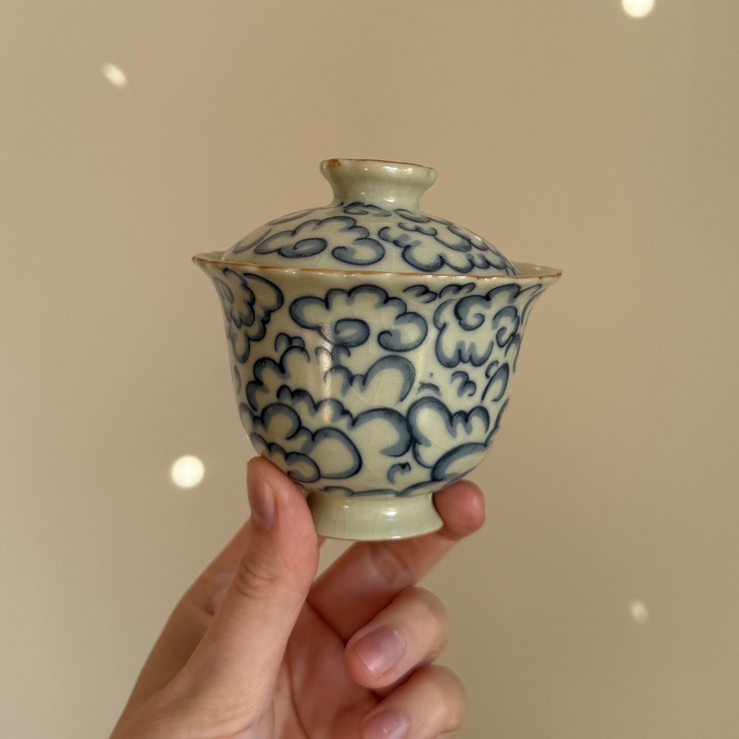 Ceramic Gaiwan with Blue Clouds, 100 ml