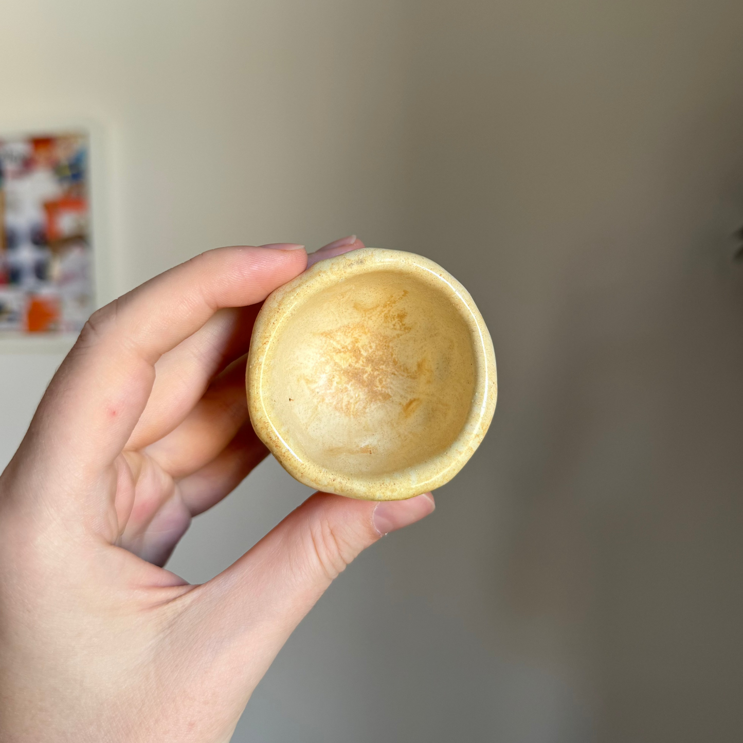 Handcrafted Clay Teacup "Cheese"