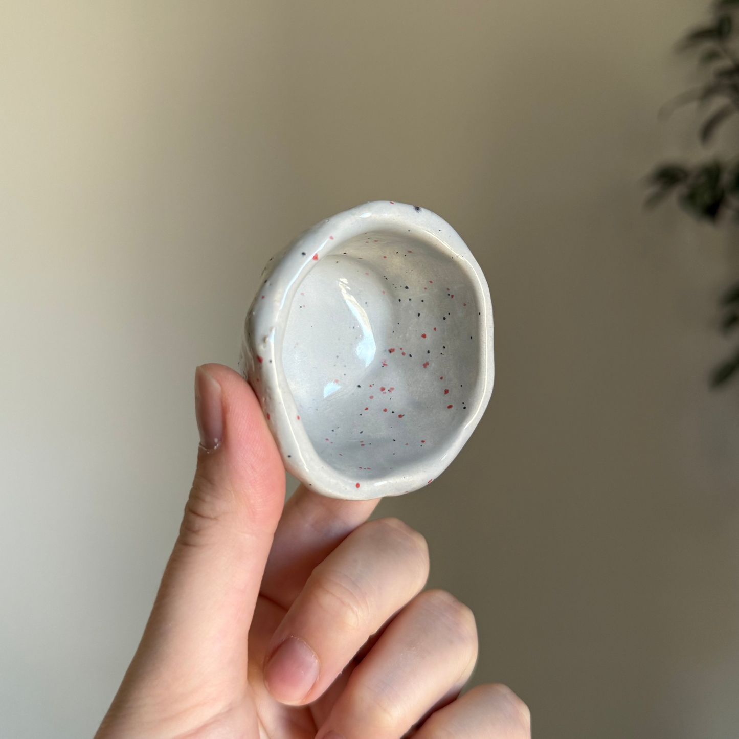 Handcrafted Clay Teacup "Crumbs"