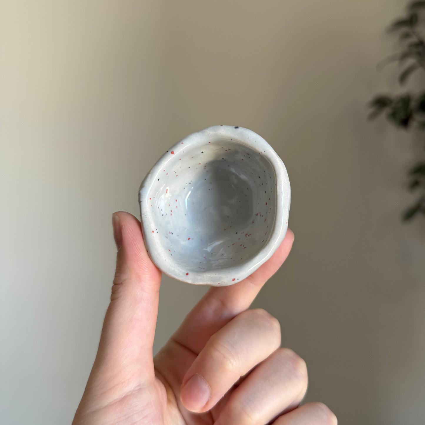 Handcrafted Clay Teacup "Crumbs"