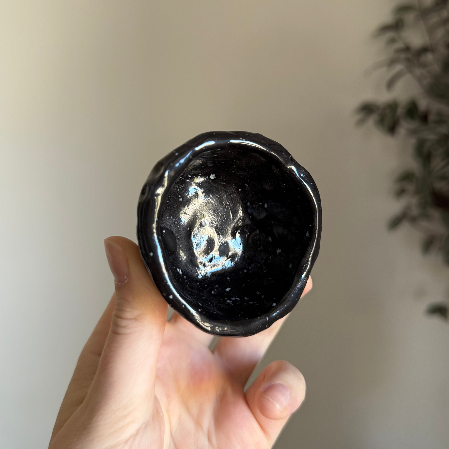 Handcrafted Clay Teacup "Onyx"