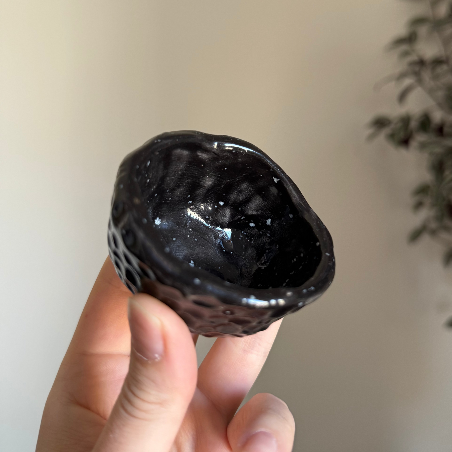 Handcrafted Clay Teacup "Onyx"