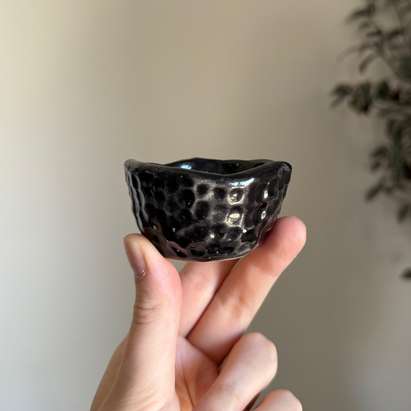 Handcrafted Clay Teacup "Onyx"