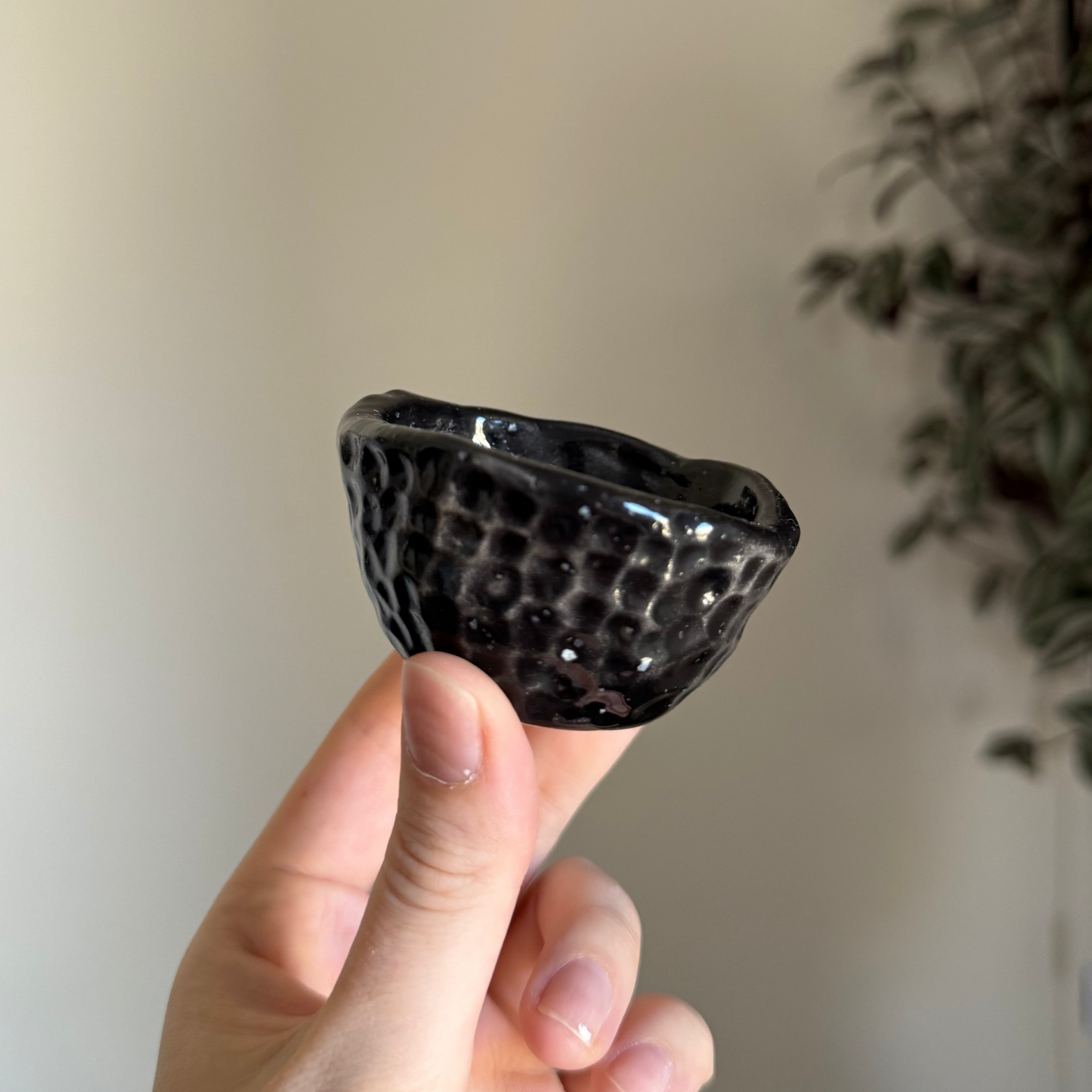 Handcrafted Clay Teacup "Onyx"
