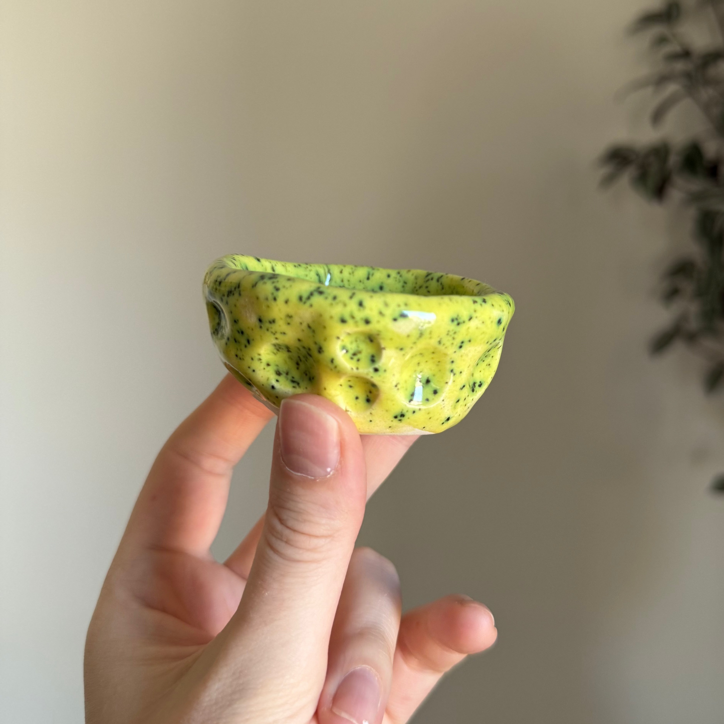 Handcrafted Clay Teacup "Spill"