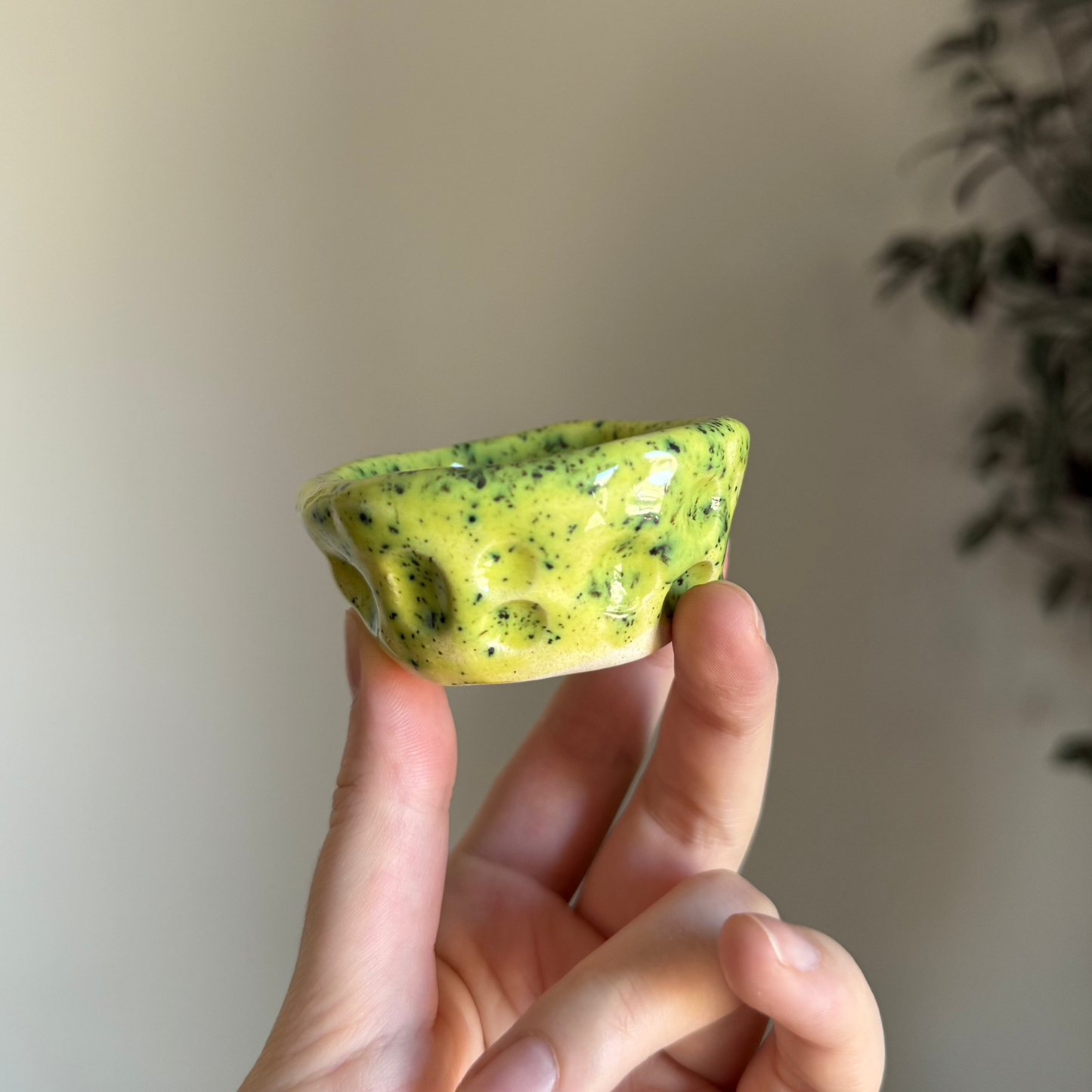 Handcrafted Clay Teacup "Spill"