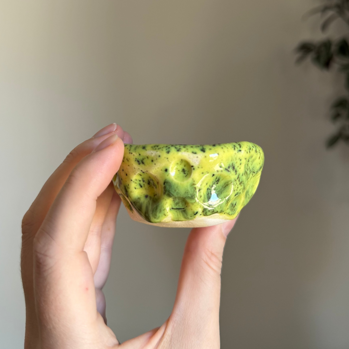 Handcrafted Clay Teacup "Spill"