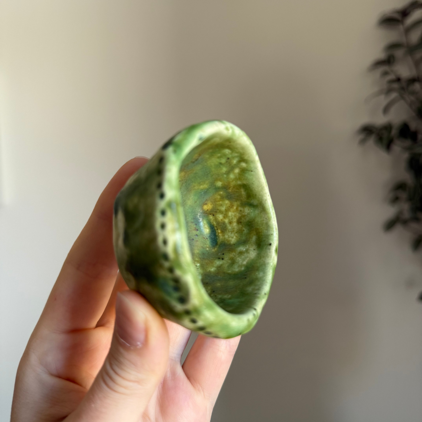 Handcrafted Clay Teacup "Verdant"