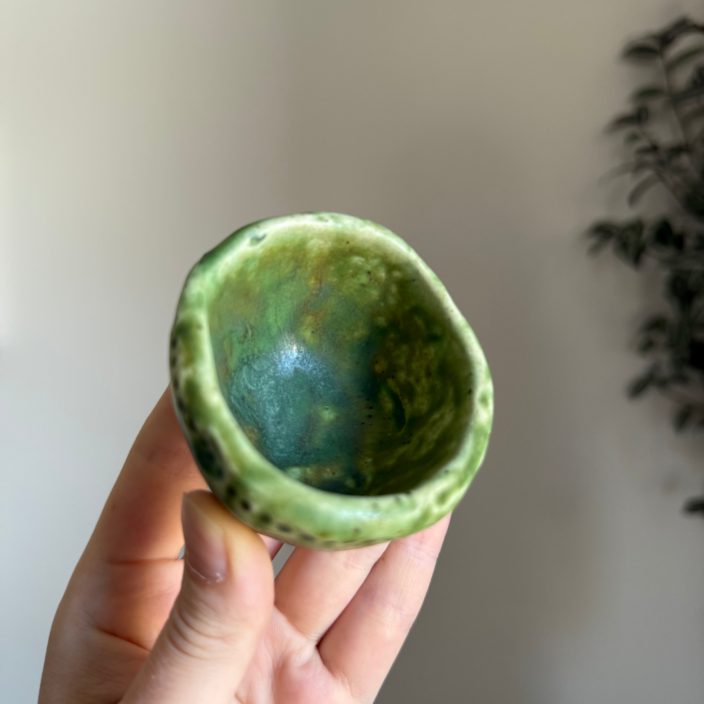 Handcrafted Clay Teacup "Verdant"