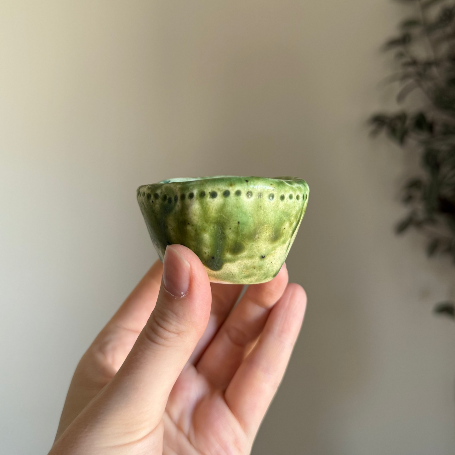 Handcrafted Clay Teacup "Verdant"