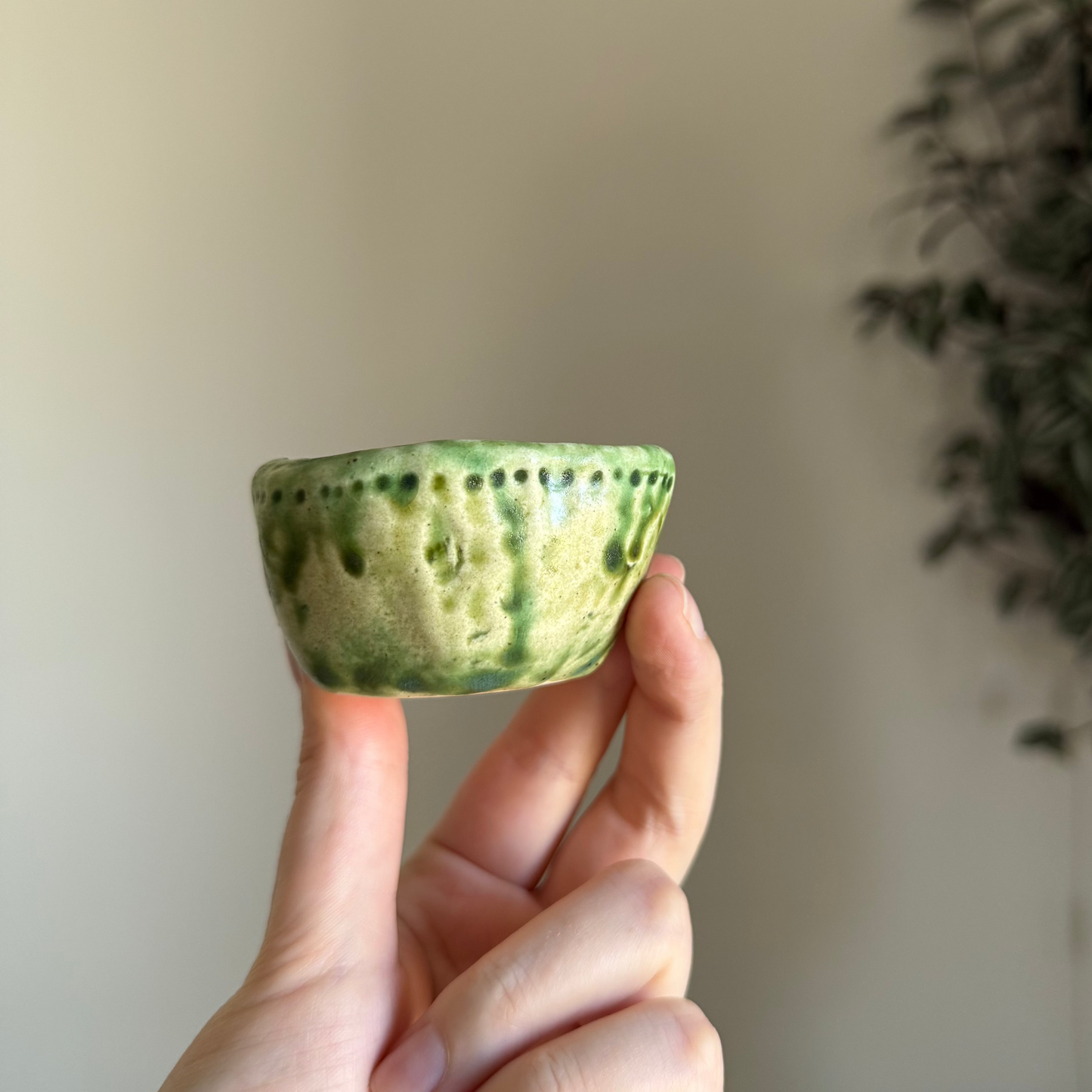Handcrafted Clay Teacup "Verdant"