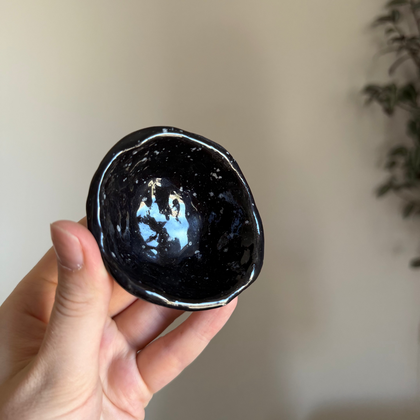Handcrafted Clay Teacup "Ink"