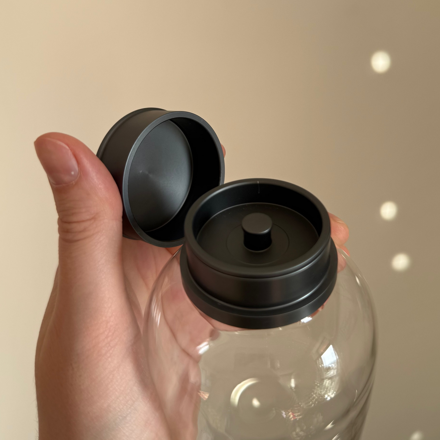 Glass Tea Jar with Double Lid