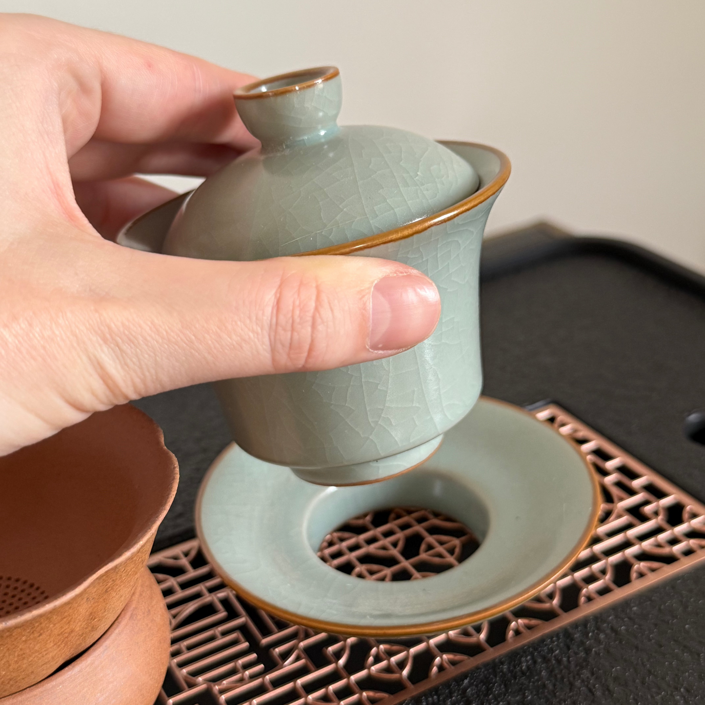 Cracle Glazed Gaiwan, ~100 ml