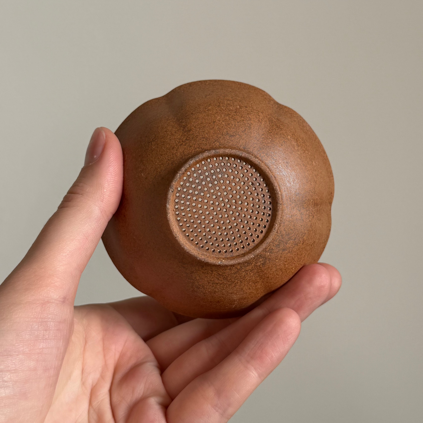 Unglazed Clay Tea Strainer