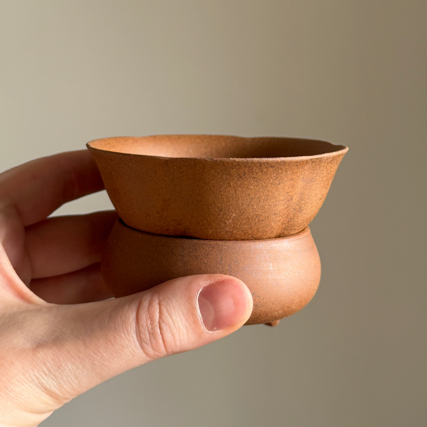 Unglazed Clay Tea Strainer