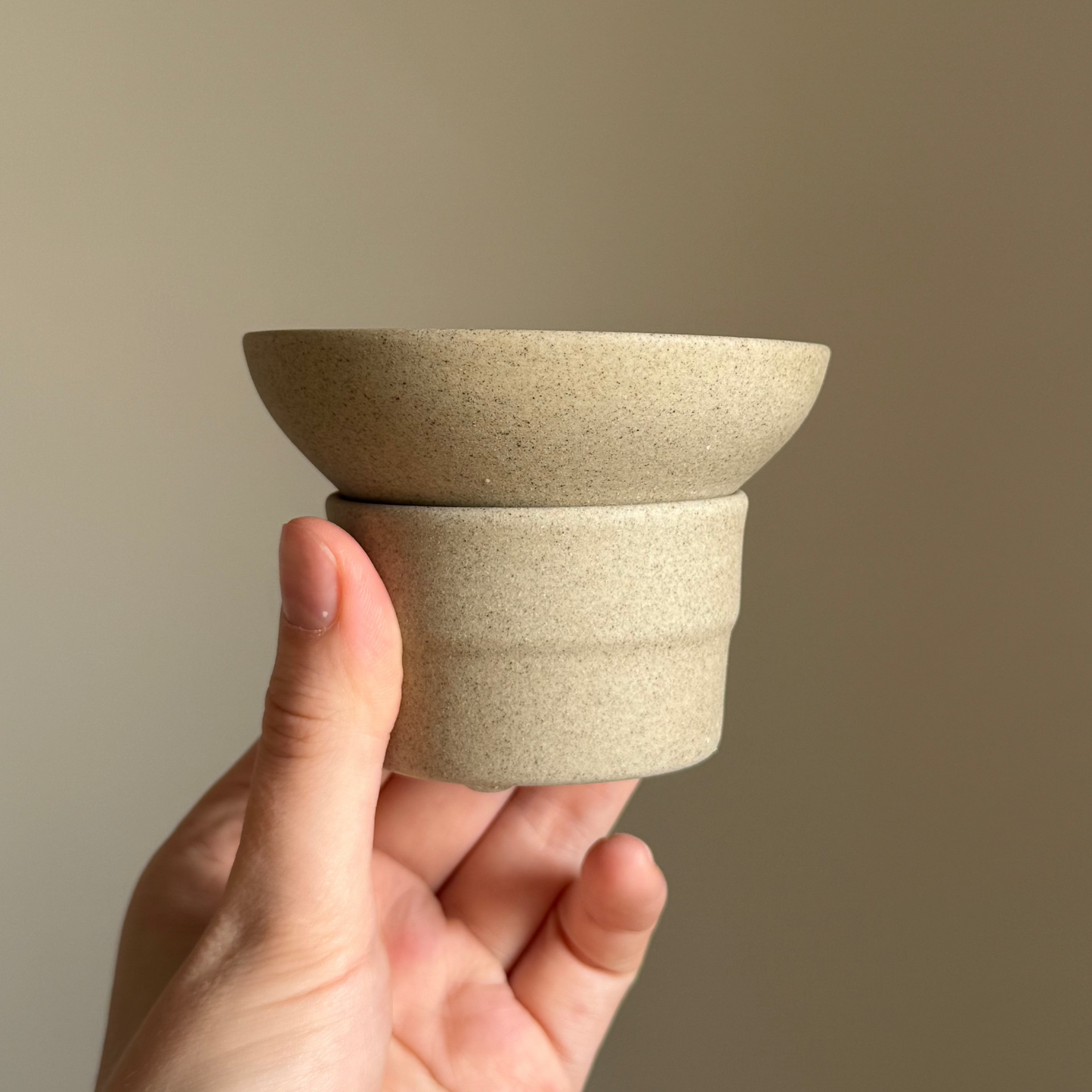 Clay Tea Strainer with Fine Fabric Filter