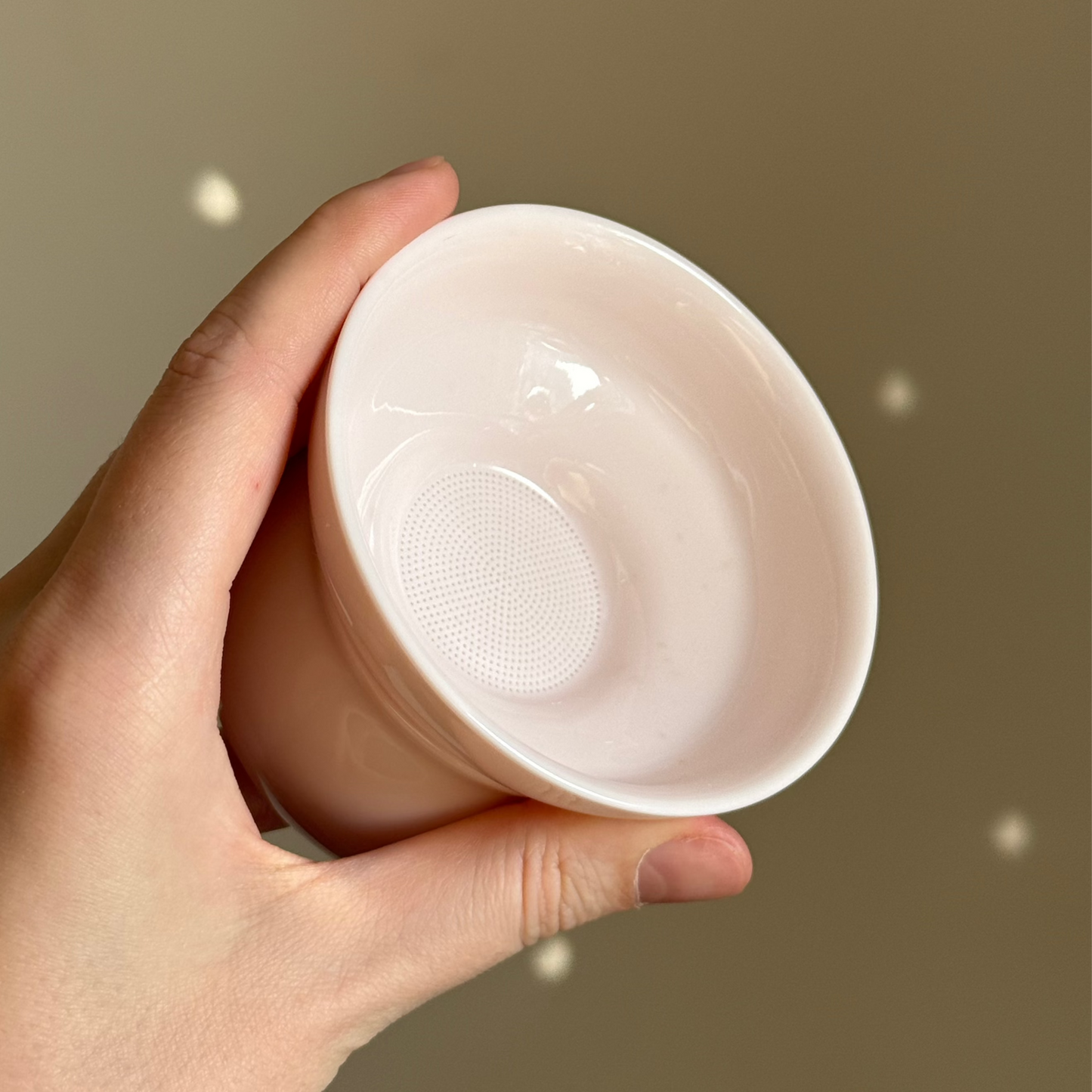Pink Ceramic Tea Strainer
