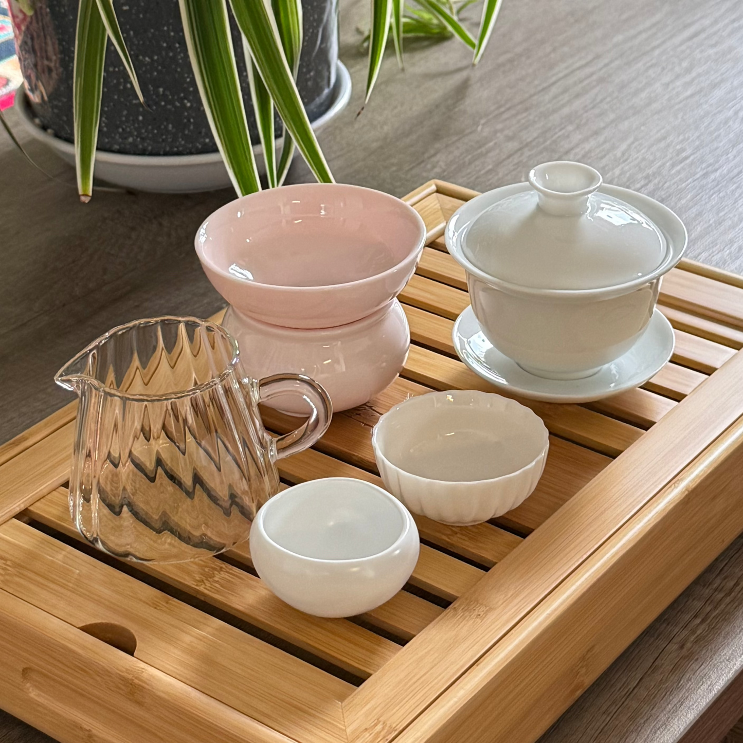 Pink Ceramic Tea Strainer