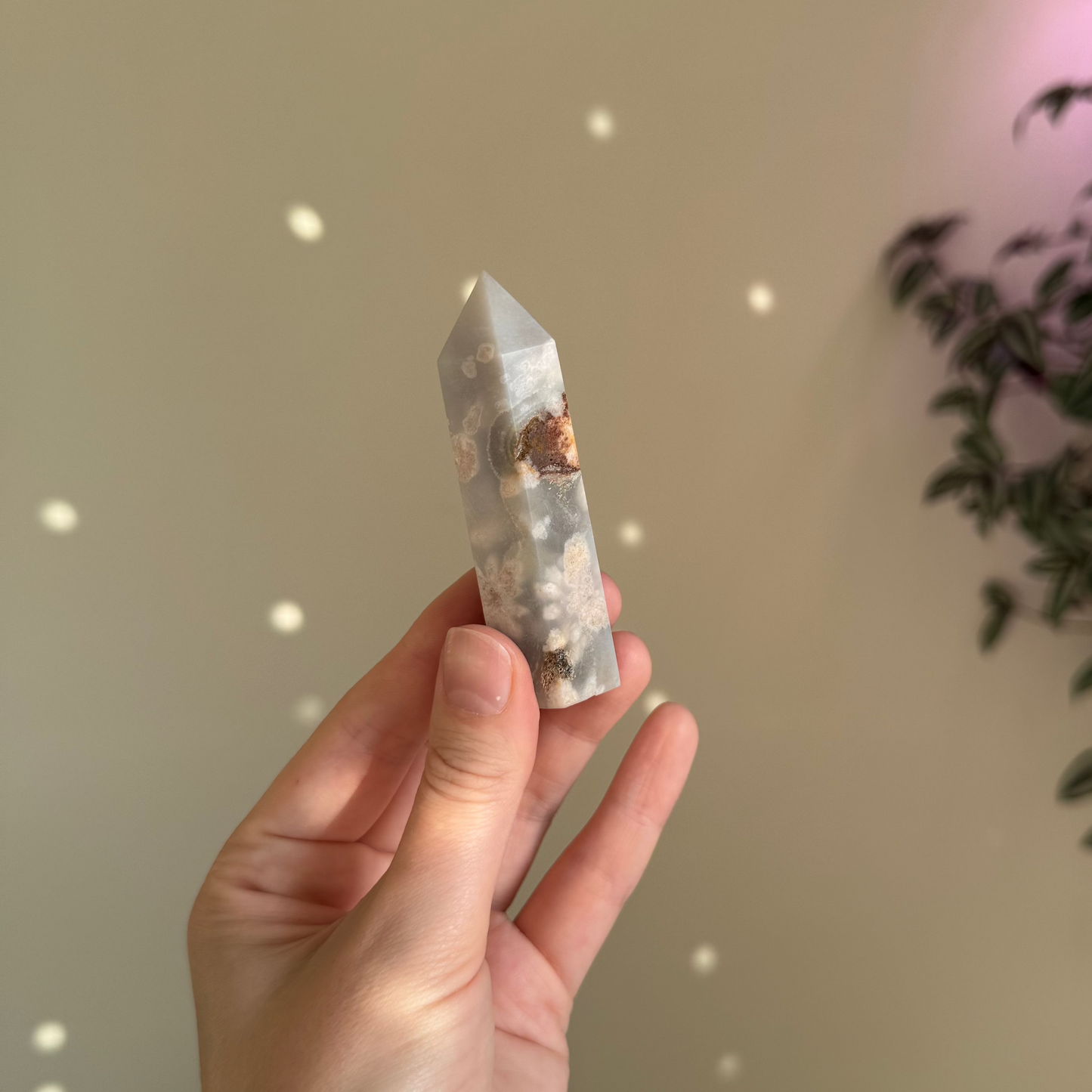 Agate Crystal for Tea Rituals