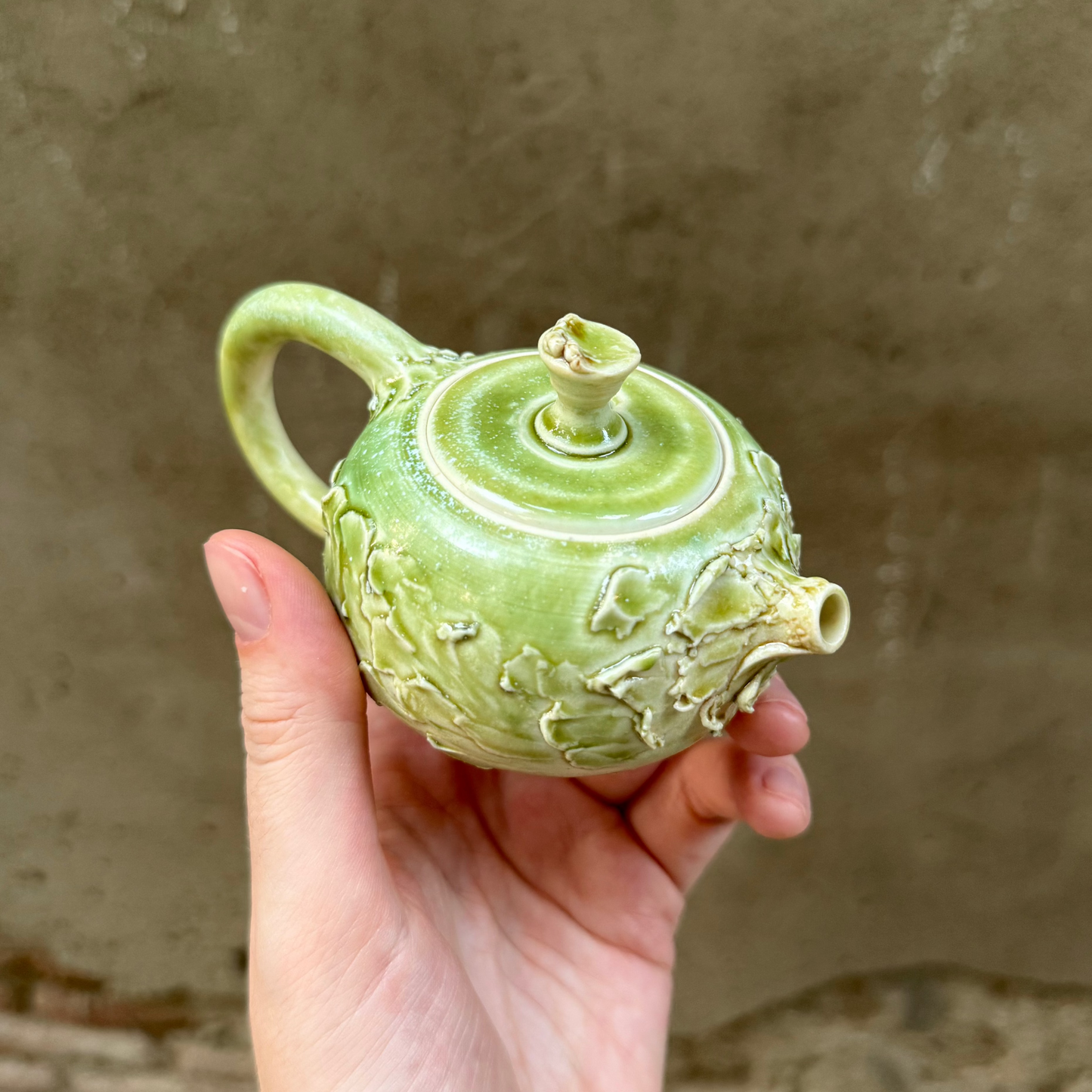 Porcelain Green Teapot, 100 ml