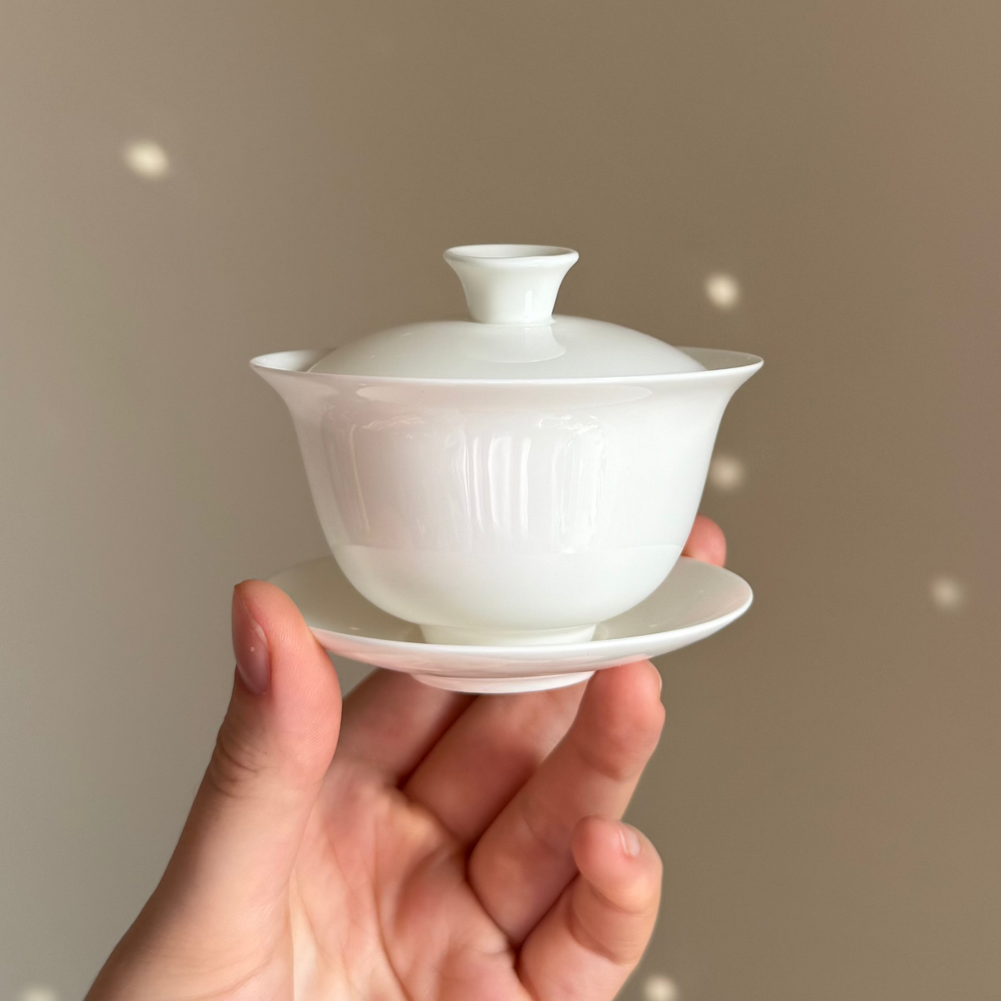 White Porcelain Gaiwan Set, 100 ml