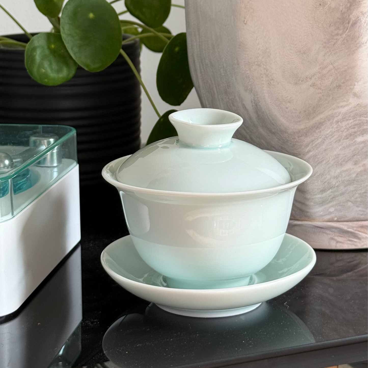 Blue Ceramic Gaiwan Set, 150 ml