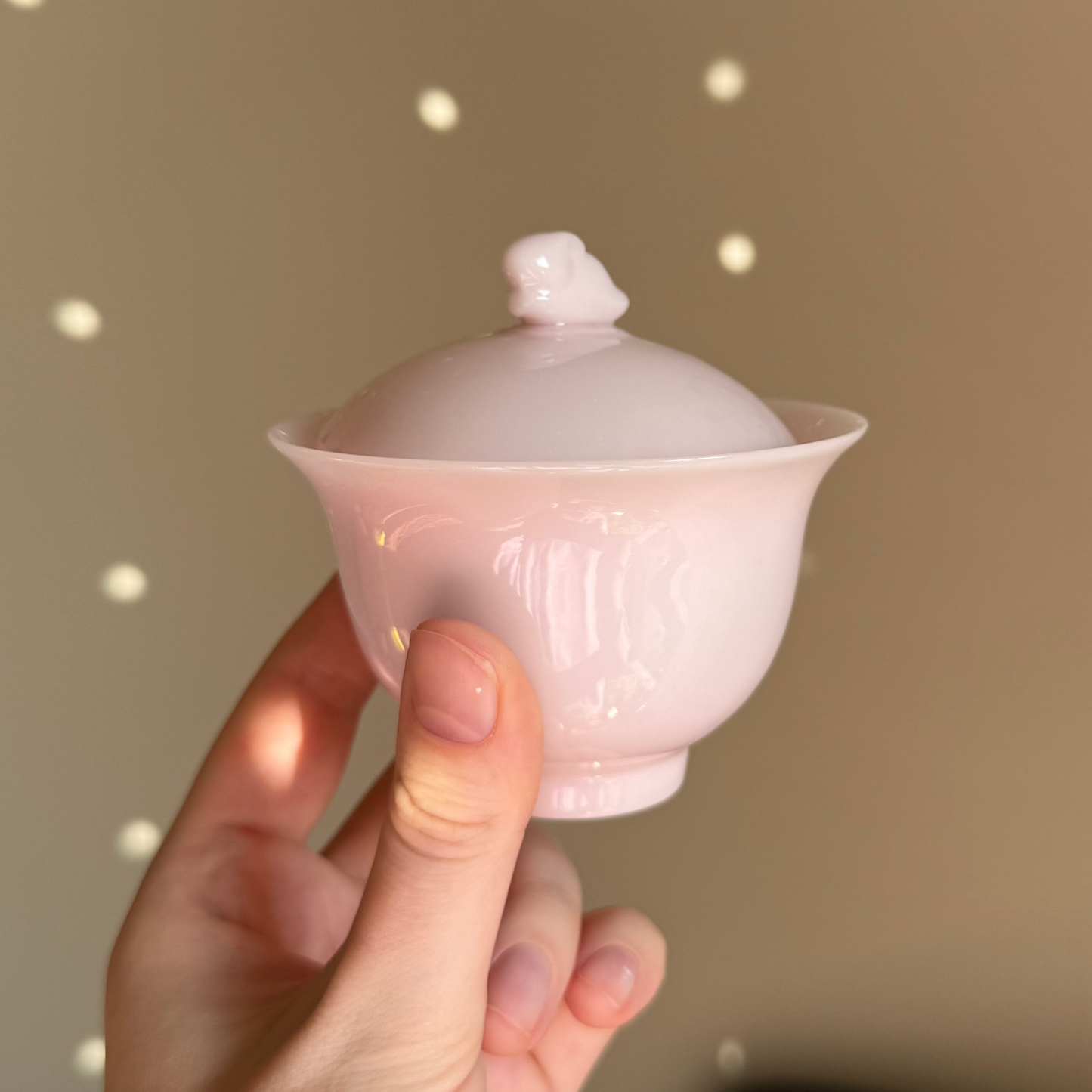 Porcelain Gaiwan, Bunny Lid, 100 ml