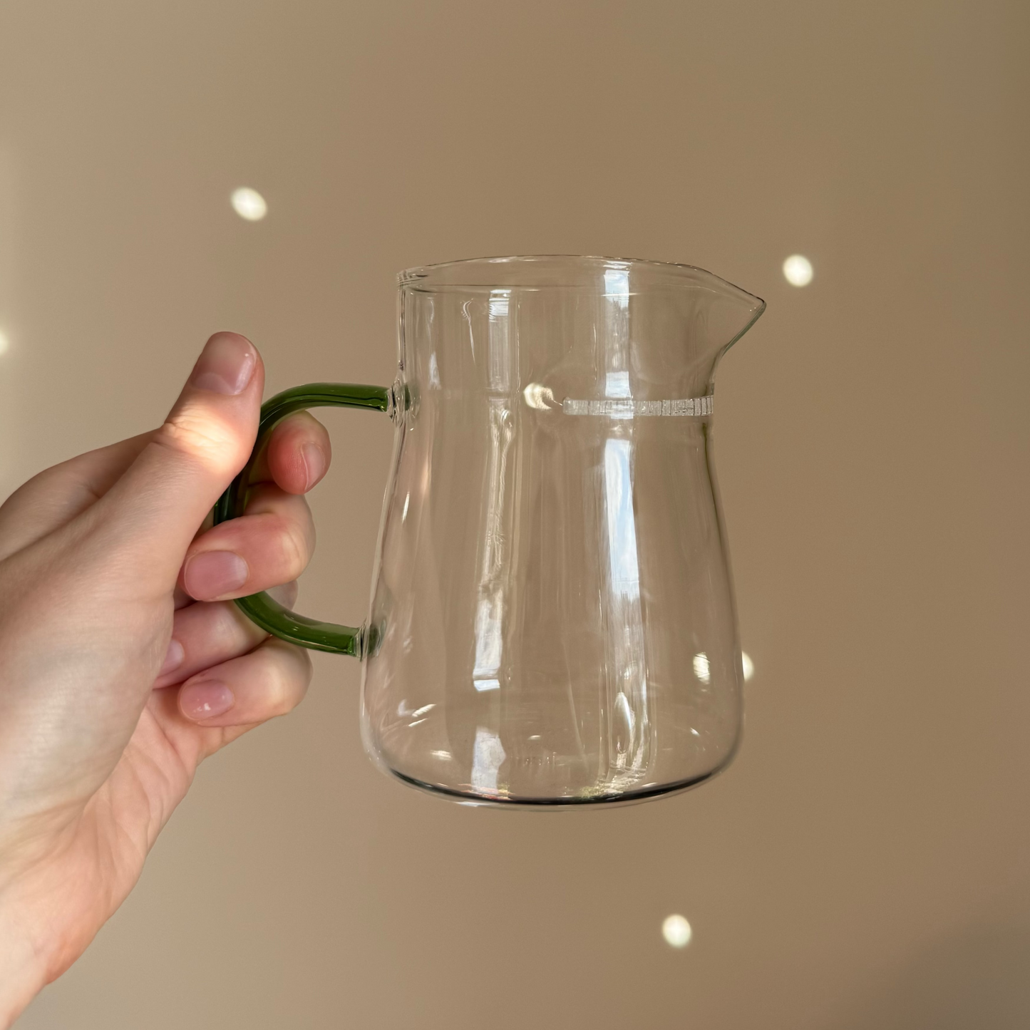 Glass Fairness Cup (Chahai) with Strainer, 450 ml