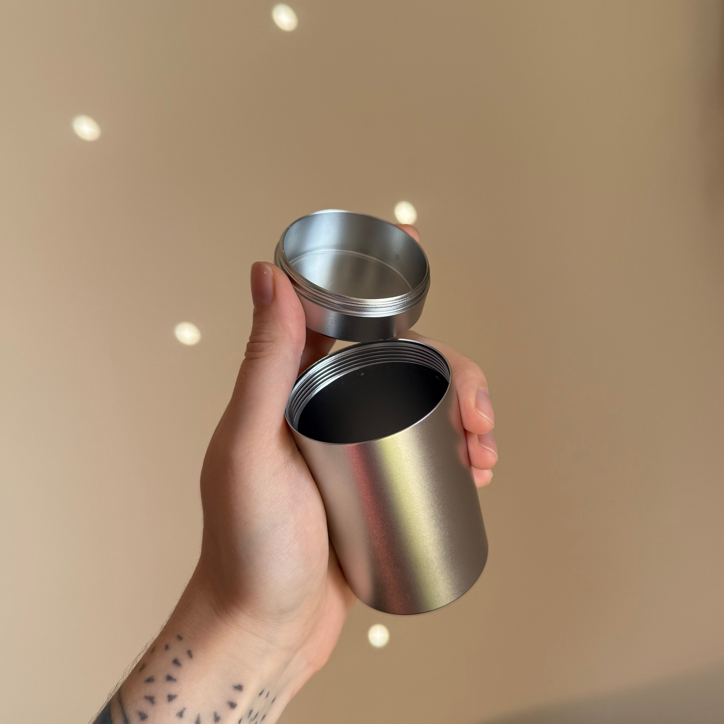 Matte Metal Jar with Twist Lid
