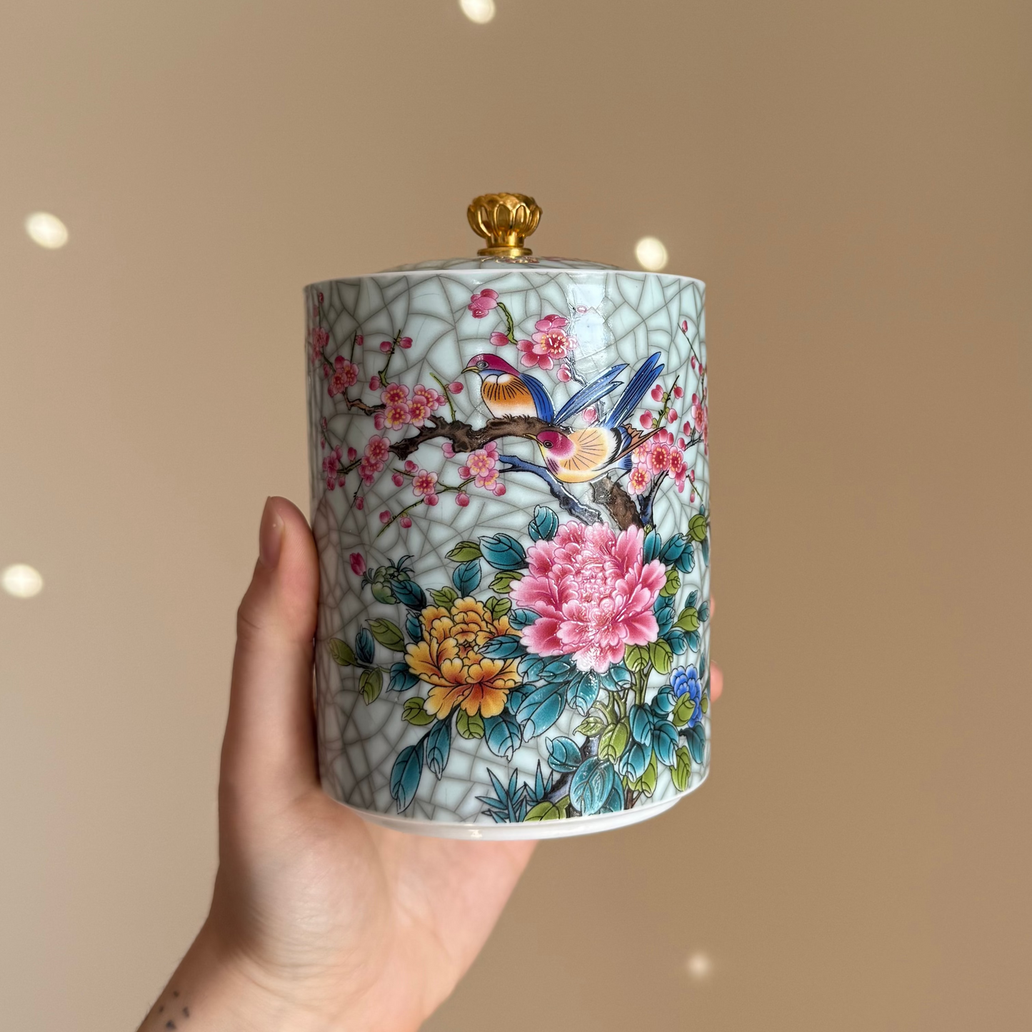 Porcelain Jar with Birds